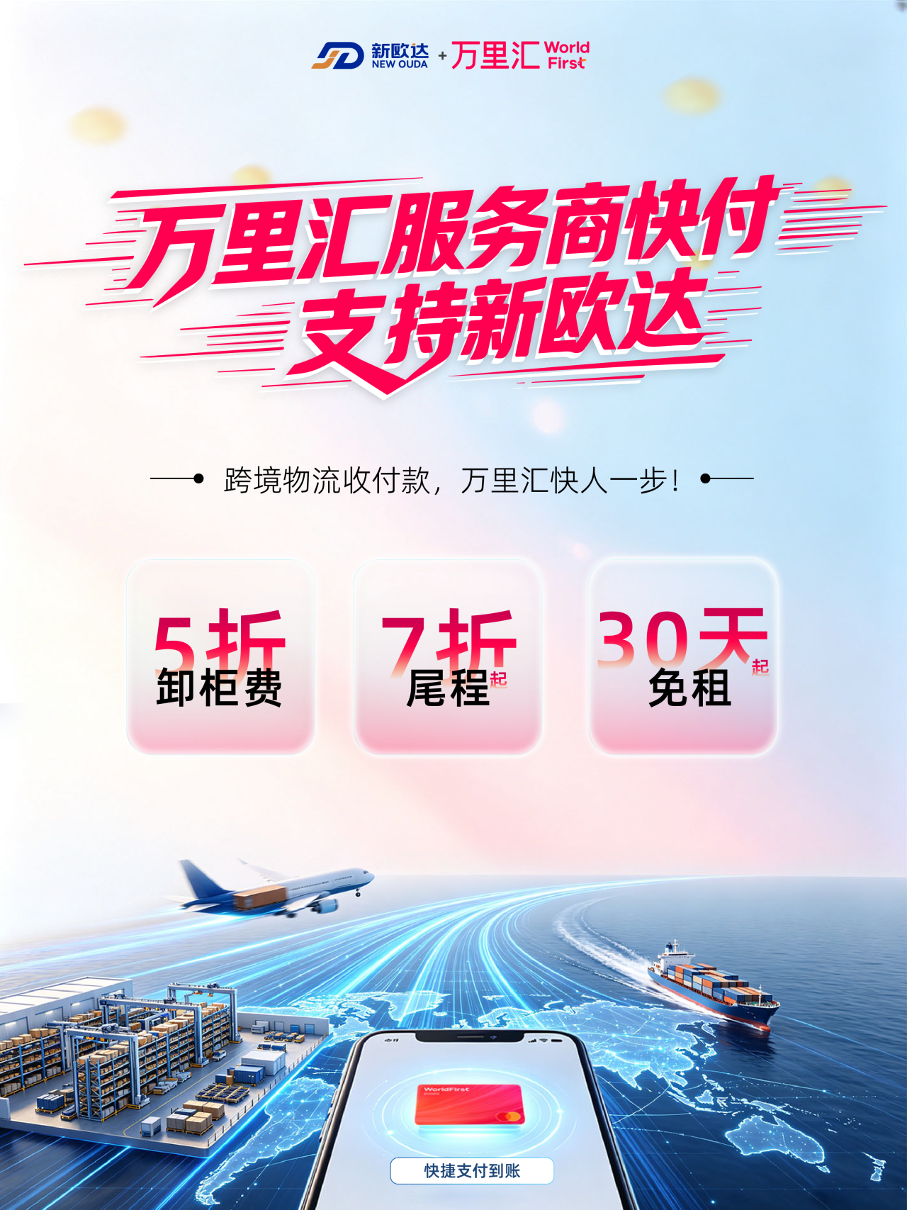 万里汇×新欧达服务商快付上线!回款提速,这波福利别错过!(图1) e7aba7e7b75a6c669b18a89fd0ac27b5.png